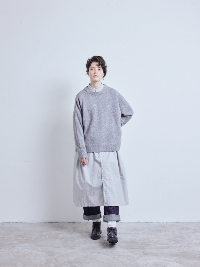 Marshmallow wide knit pullover (gray)